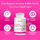 300 Milk Thistle 300mg Extract with Turmeric, Niacinamide & L-Glutathione, Liver Support Cleanse, Detox & Repair Supplement, Antioxidant Support for Women (30-Day Essentials Pack)