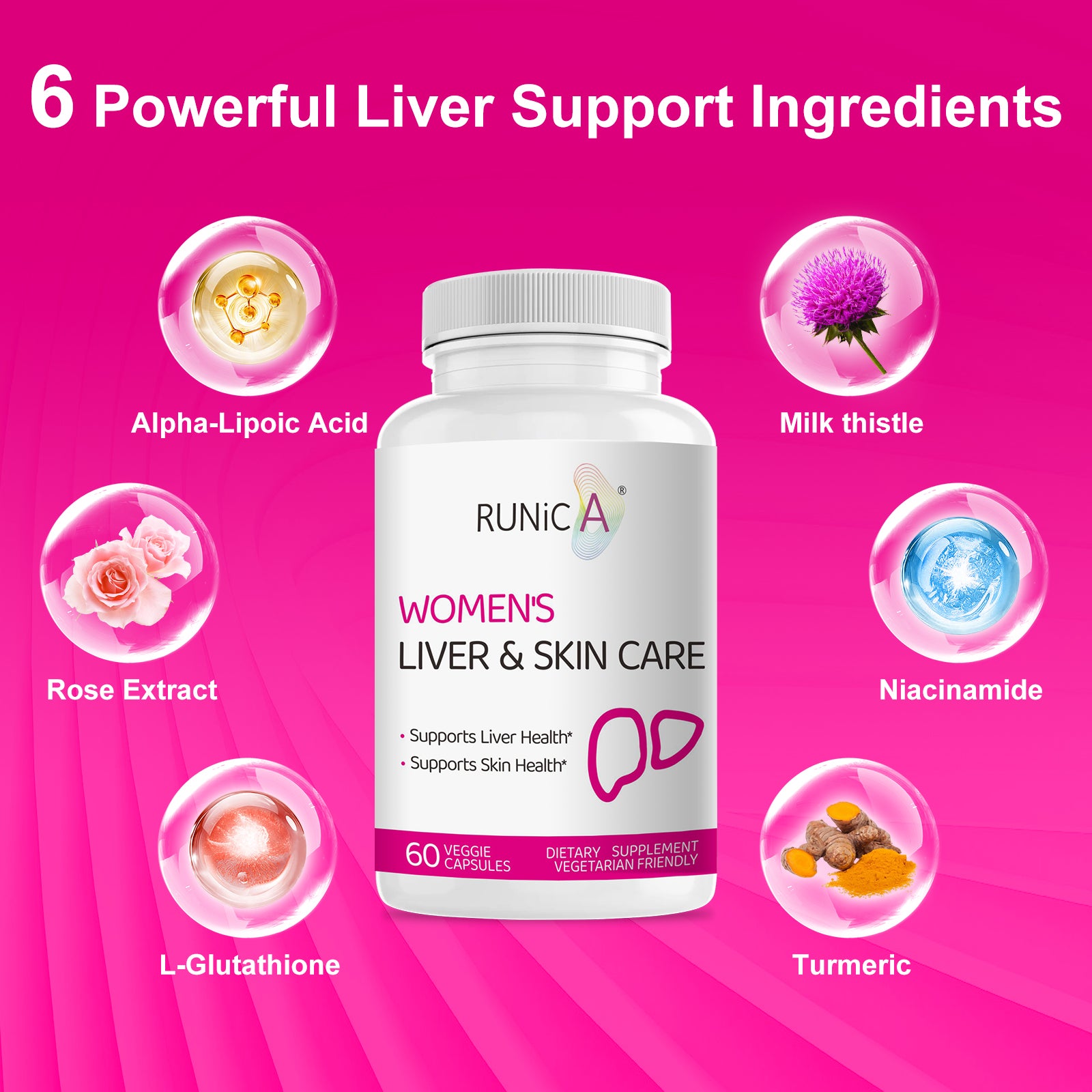 300 Milk Thistle 300mg Extract with Turmeric, Niacinamide & L-Glutathione, Liver Support Cleanse, Detox & Repair Supplement, Antioxidant Support for Women (30-Day Essentials Pack)