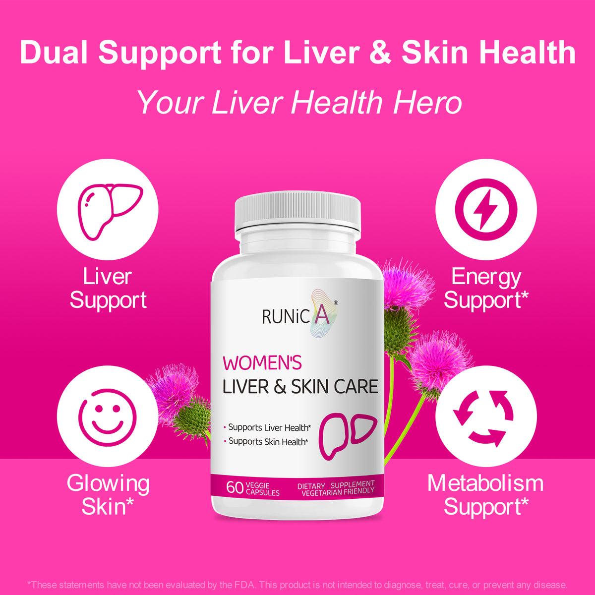 300 Milk Thistle 300mg Extract with Turmeric, Niacinamide & L-Glutathione, Liver Support Cleanse, Detox & Repair Supplement, Antioxidant Support for Women (30-Day Essentials Pack)